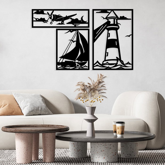 Wallity Abadda Accesorio decorativo de pared de metal Negro